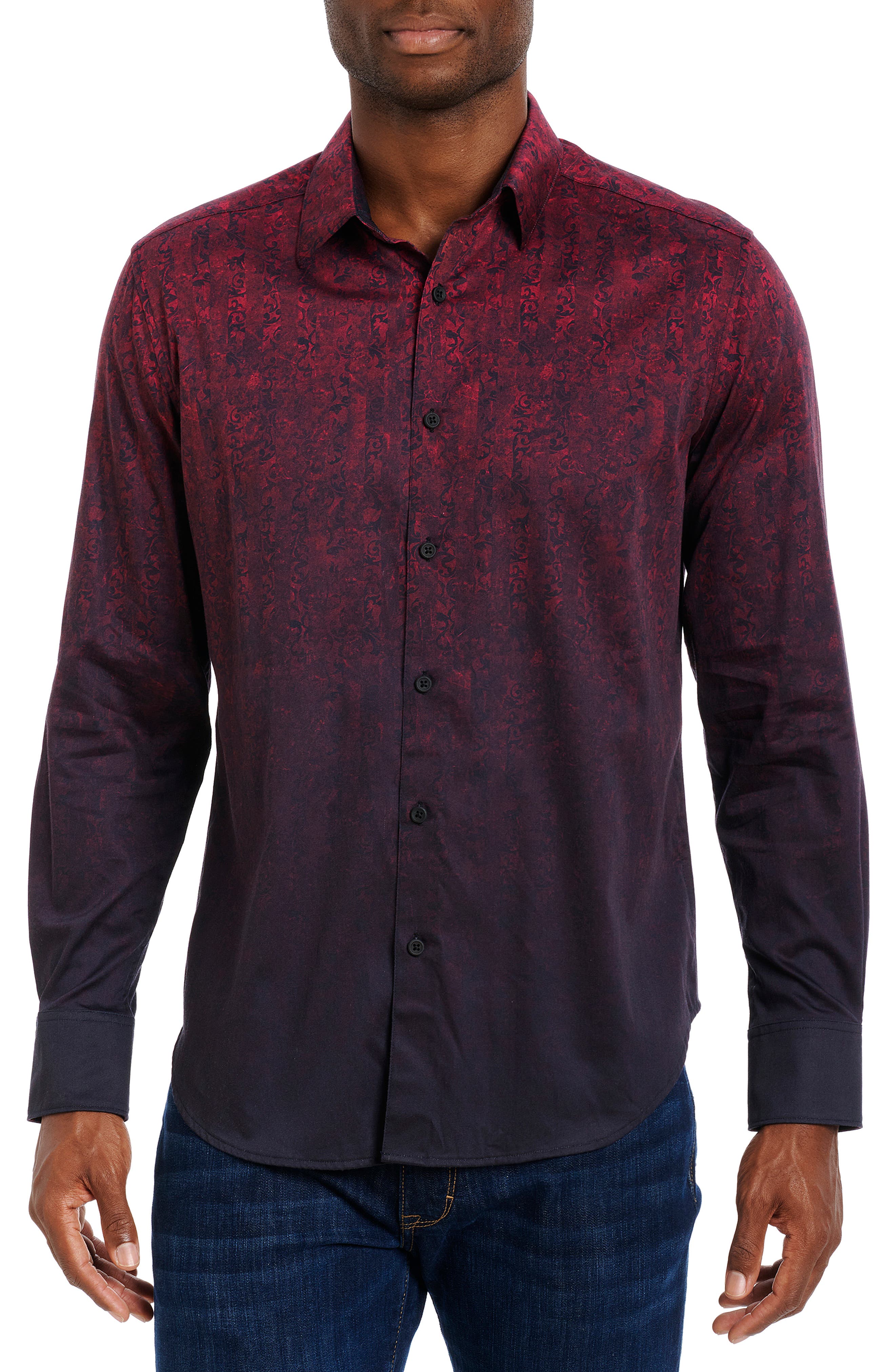 Robert Graham Otari Gradient Filigree Button-Up Shirt (Men) | Nordstromrack