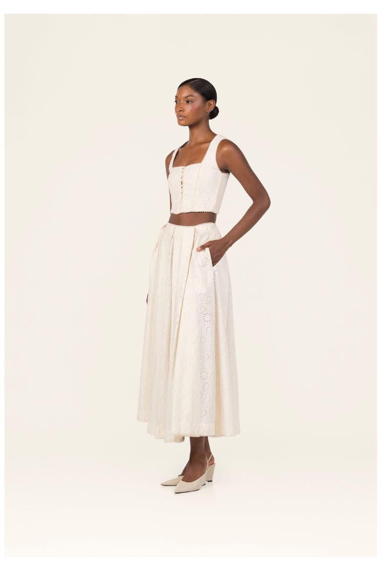 Cornalina Playa Cropped Top, Alternate, color, Ivory