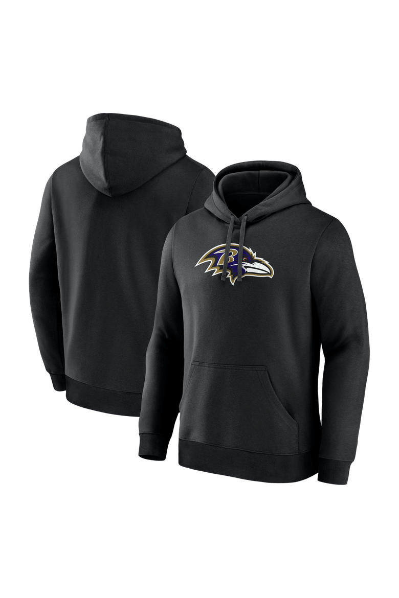 Men's Logo Athletic Black Baltimore Ravens Primary Logo Hoodie, Main, color, Black