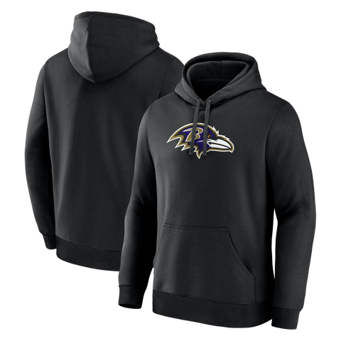 Men's Logo Athletic Black Baltimore Ravens Primary Logo Hoodie