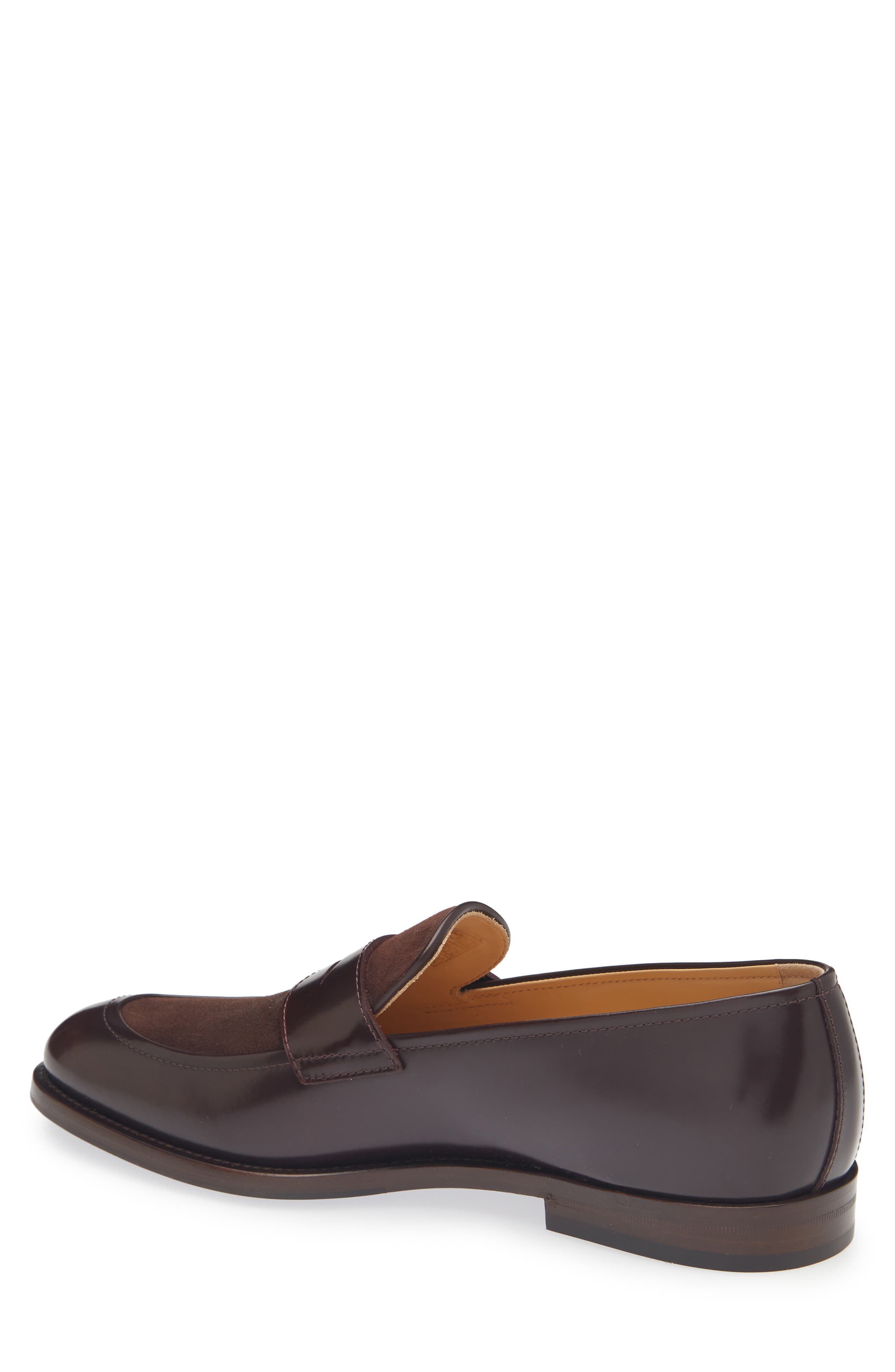 Two-Tone Suede & Leather Loafer, Alternate, color, CKC46 BURGUNDY