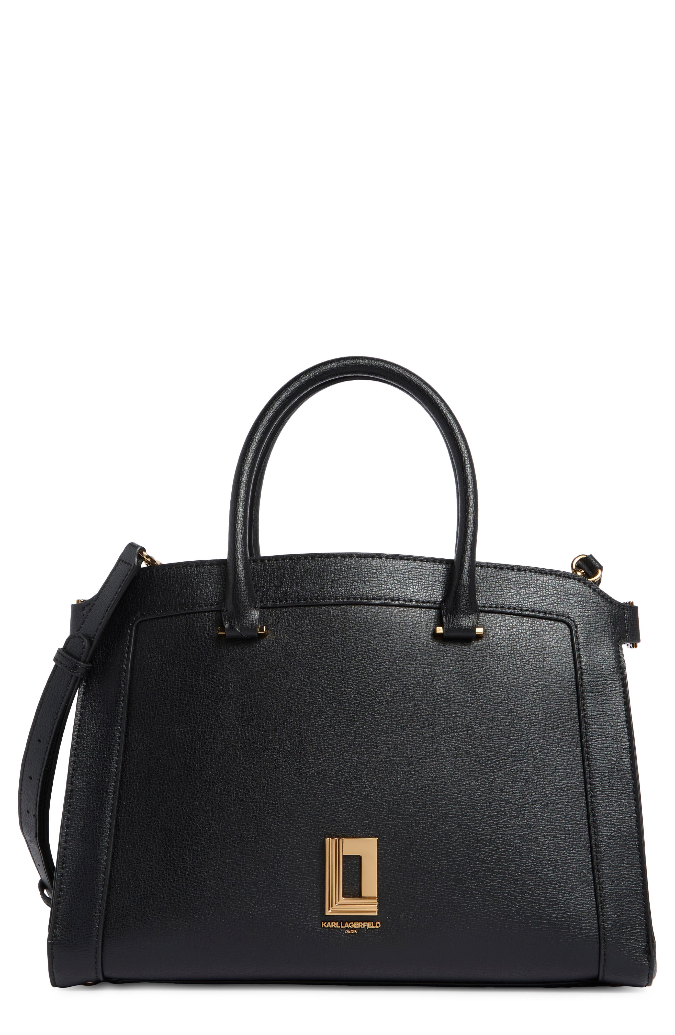 KARL LAGERFELD PARIS Simone Leather Satchel