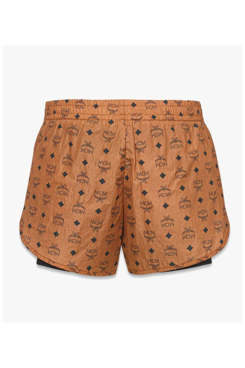 Monogram Print Shorts in ECONYL®, Alternate, color, Brown