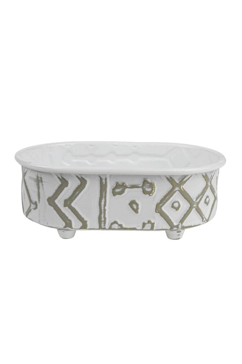 Multi Pattern Mini Planter Metal, Main, color, White