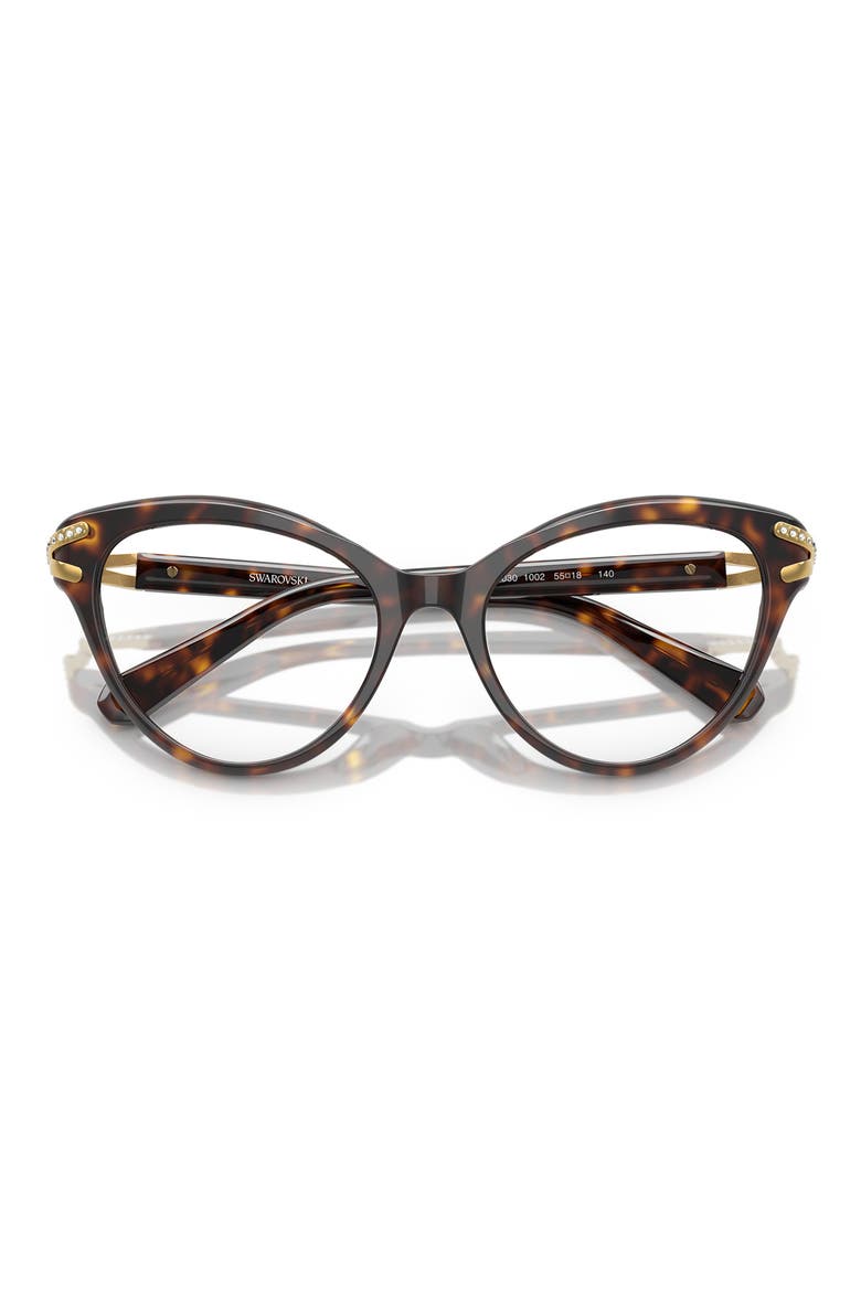 55mm Cat Eye Optical Glasses, Alternate, color, HAVANA