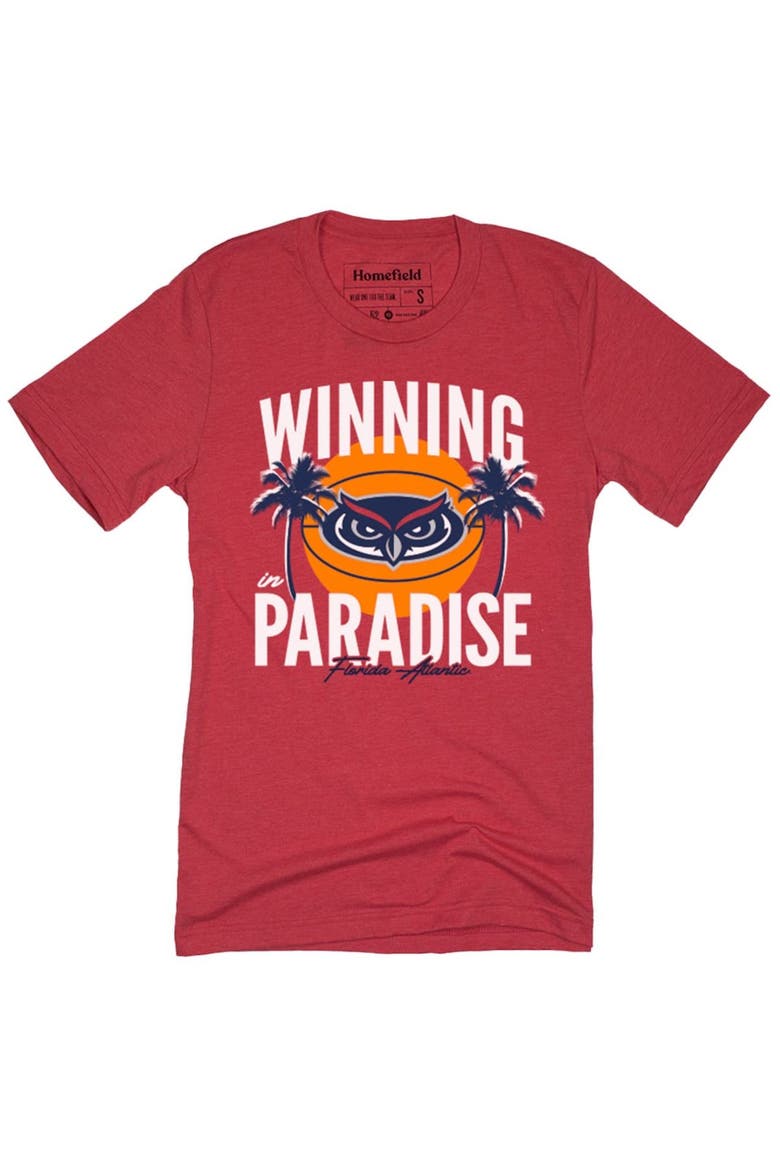 Red Florida Atlantic Owls Winning Paradise T-Shirt, Main, color, Red