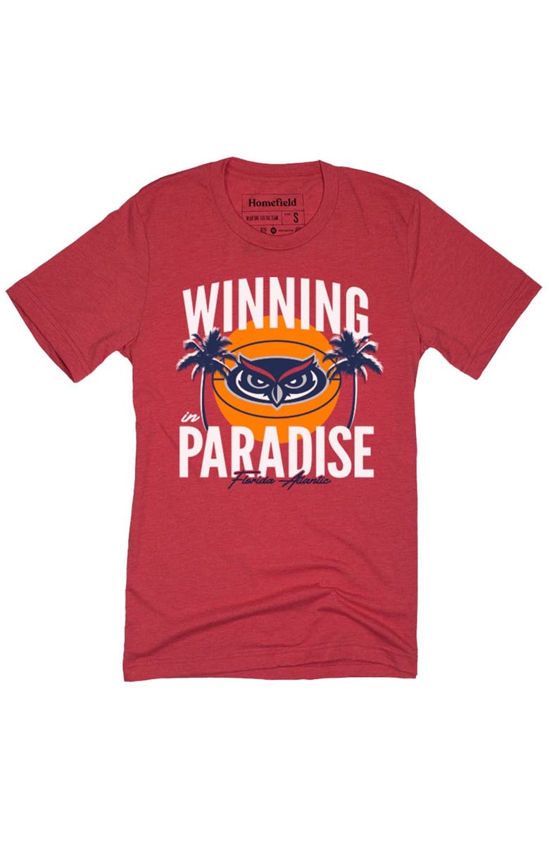 HOMEFIELD Red Florida Atlantic Owls Winning Paradise T-Shirt, Main, color, Red