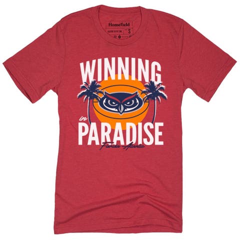 Red Florida Atlantic Owls Winning Paradise T-Shirt