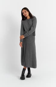 Chinti & Parker Wool Cashmere Blend Crew Neck Cropped Cardigan