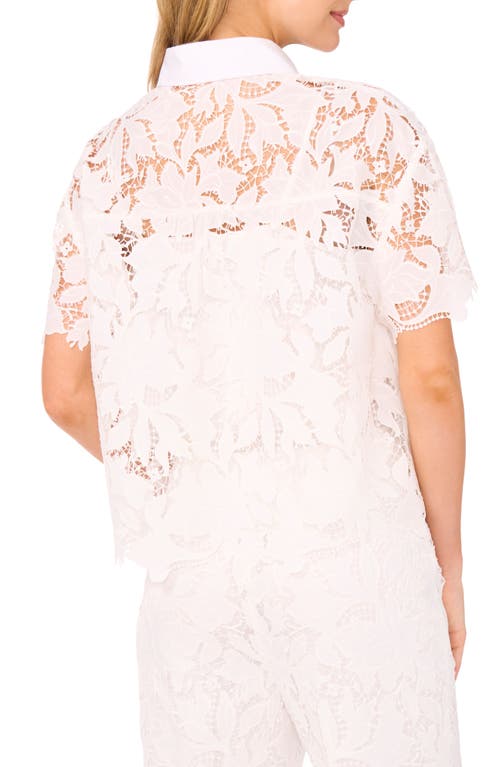 Ted Baker Lace Button-up Shirt In Ultra White