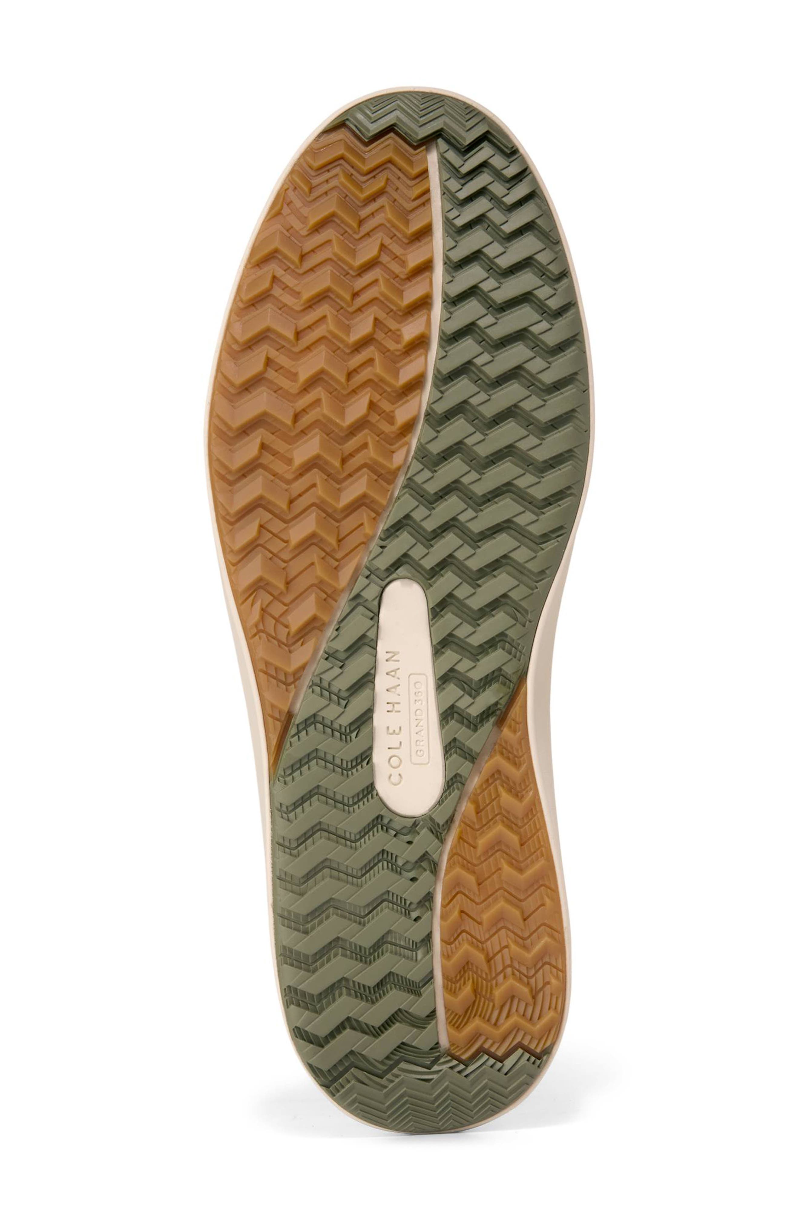 Cole Haan GrandPro Topspin Waterproof Golf Shoe, Alternate, color, White / Dusty Olive Suede