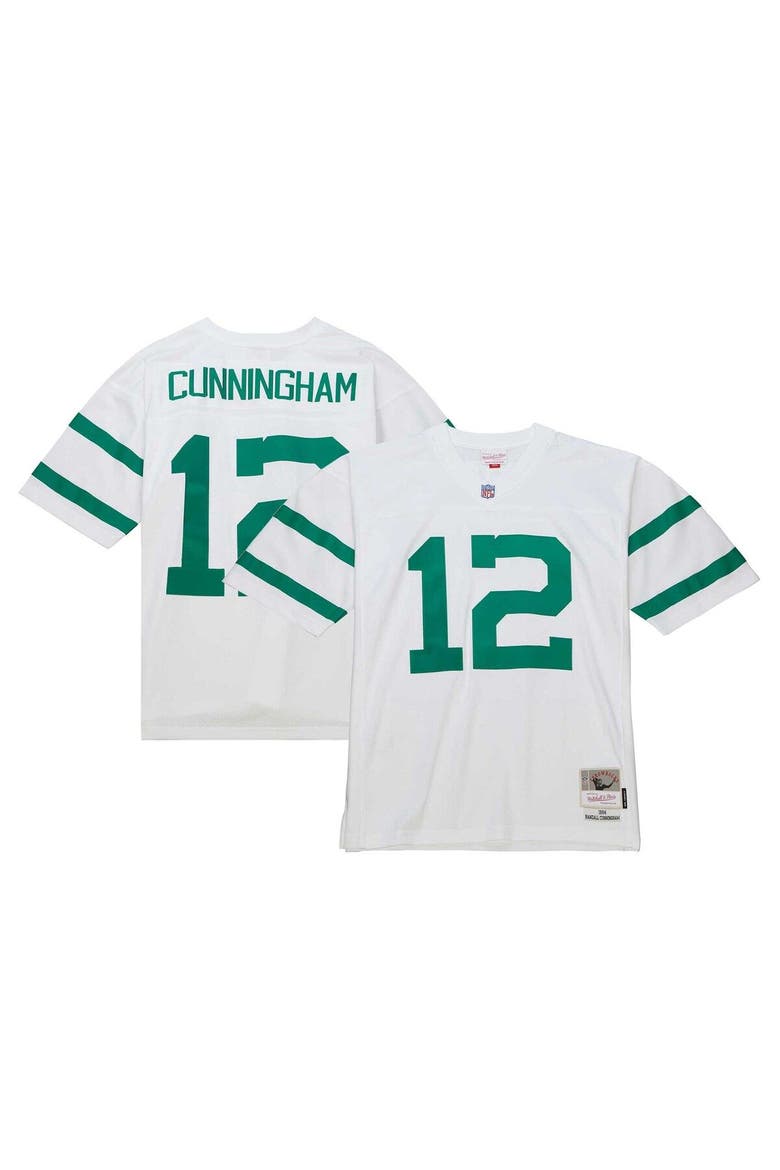 Men's Mitchell & Ness Randall Cunningham White Philadelphia Eagles Legacy Replica Jersey, Main, color, White