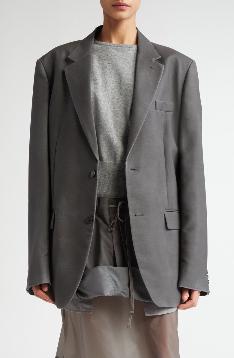 Maison Margiela Mohair & Wool Suit Jacket, Main, color, Dark Taupe