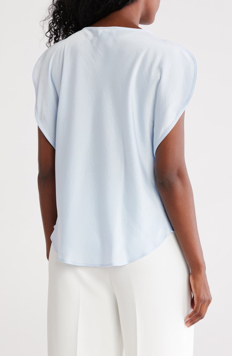 DKNY Flutter Sleeve Top, Alternate, color, Skyway Blue