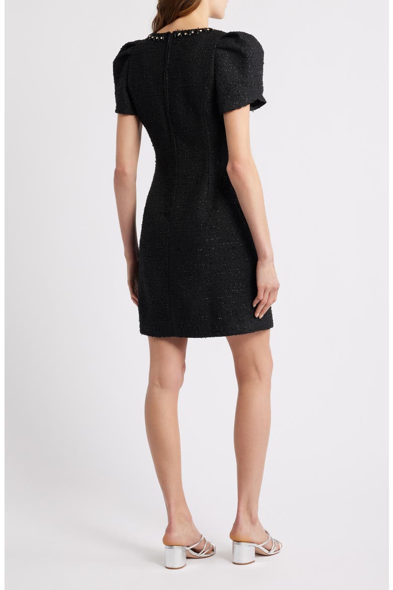 lilly pulitzer black cocktail dress Pulitzer® Emmylou Embellished Bouclé Shift (Women) length puff sleeves for fit_and_flare_dress Casual dresses White / 18 Size:Petite S