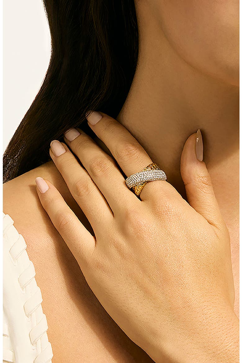 Artisan Series 18k Gold Diamond Pave Ring, Alternate, color, GOLD