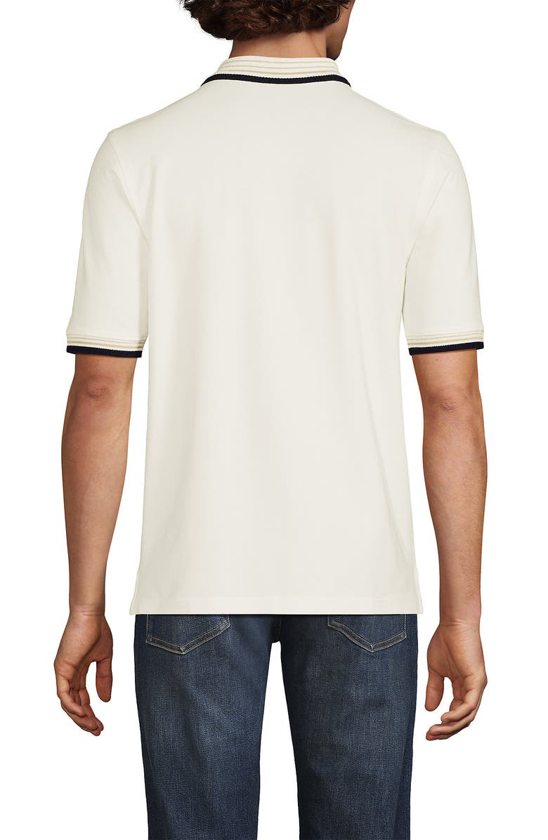 Lands' End Short Sleeve Comfort-First Mesh Polo Shirt, Alternate, color, Egret White