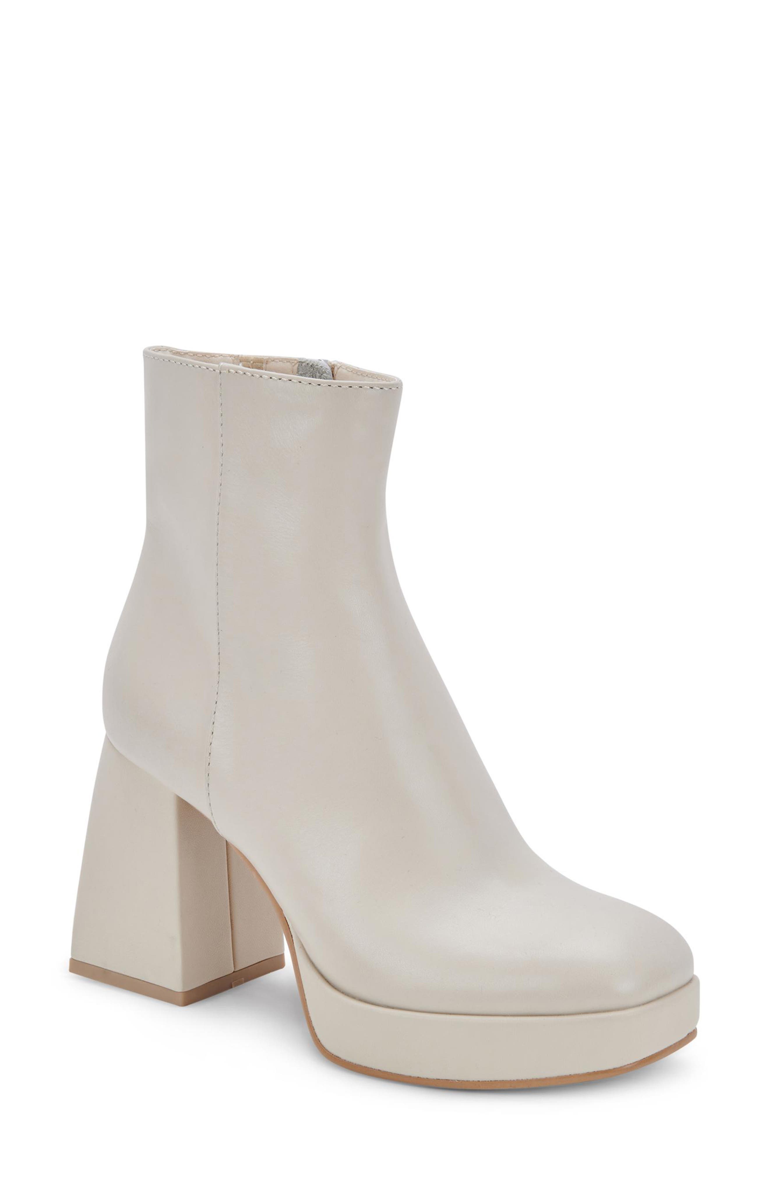 Ulyses Platform Bootie, Main, color, IVORY LEATHER
