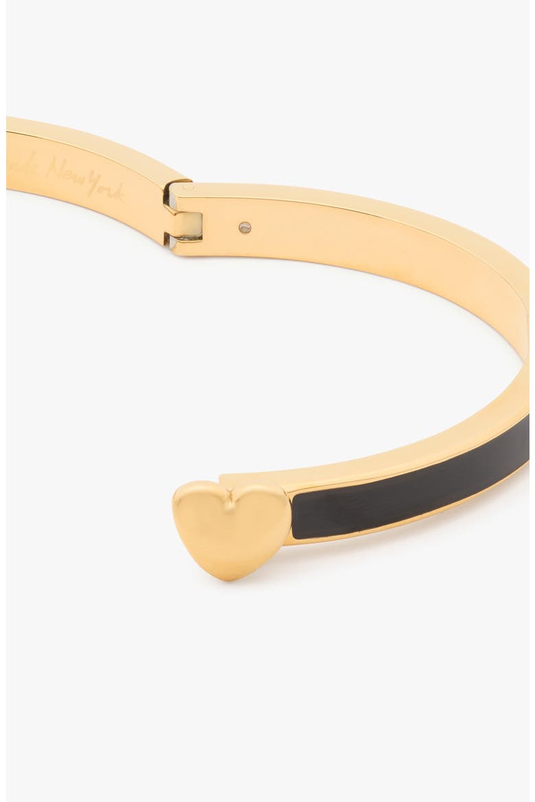 enamel hinged bangle, Alternate, color, BLACK/ GOLD