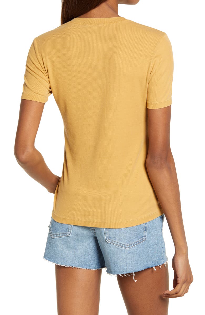 AG Women's Gray Boy Ribbed T-Shirt, Alternate, color, Mocha Cream