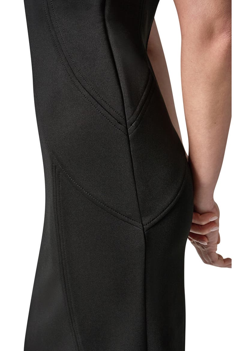 Shoulder Clasp Sheath Dress, Alternate, color, BLACK