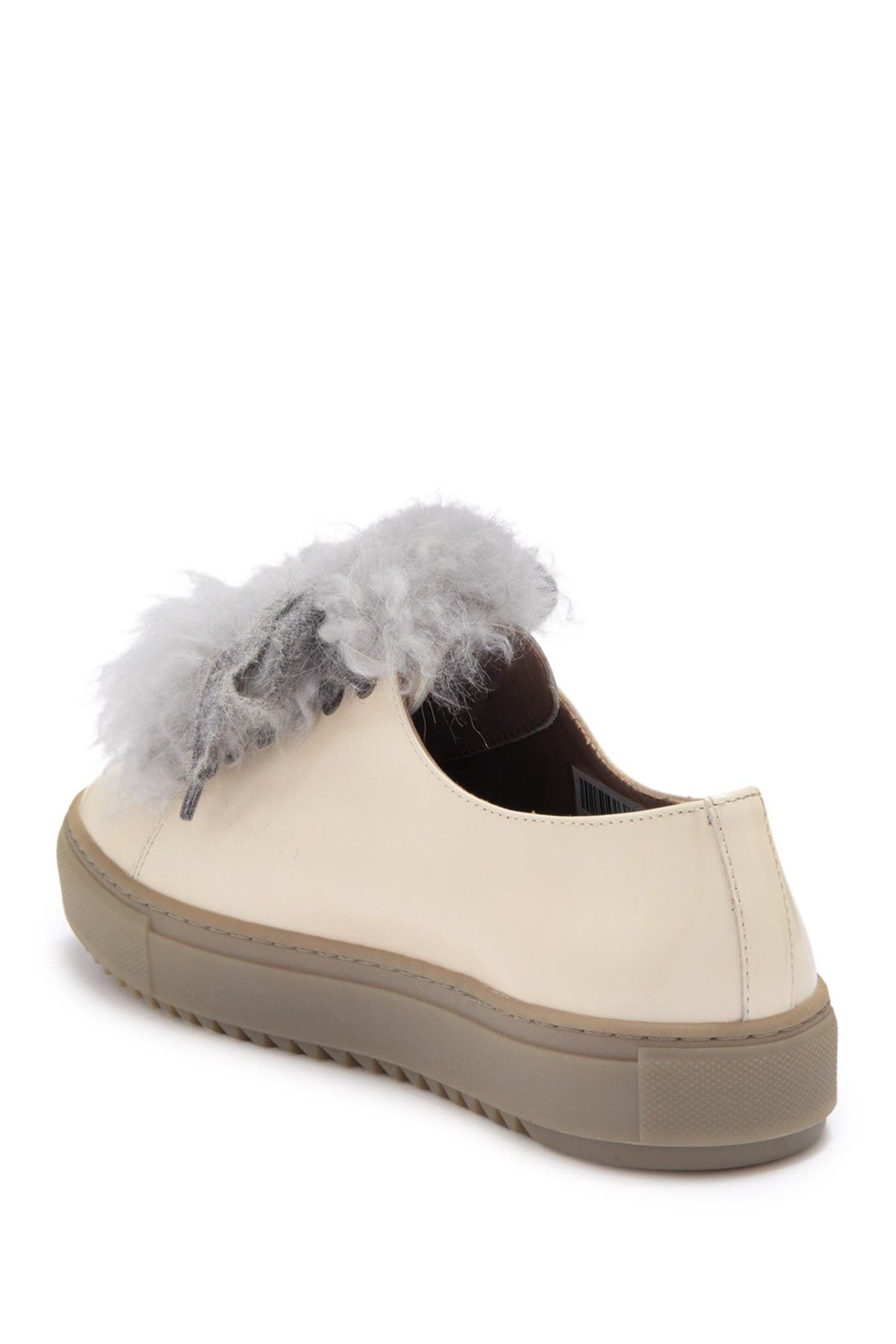AGL Patent Leather Sneaker With Genuine Sheep Fur Accents, Main, color, 