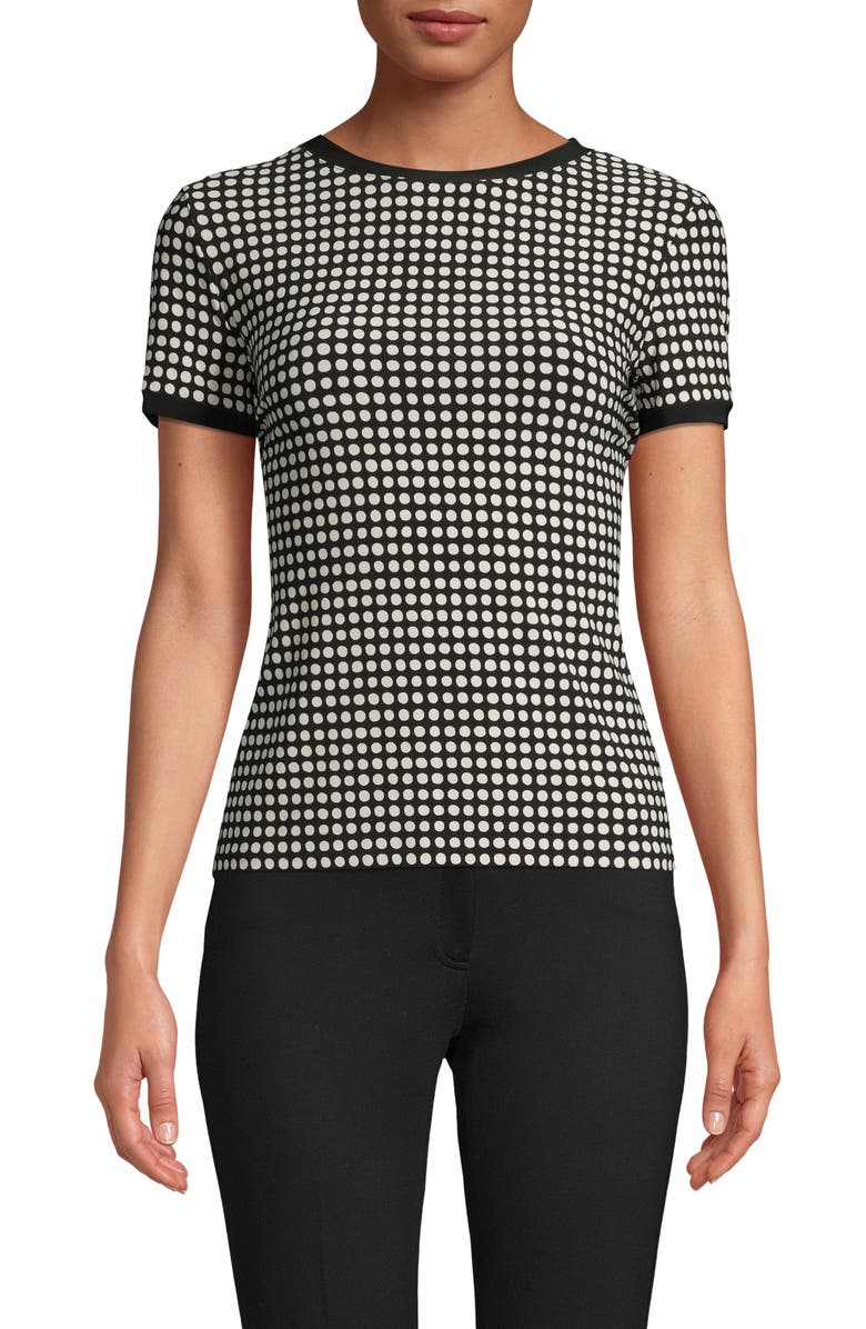 Anne Klein Dot Knit Top, Main, color, 