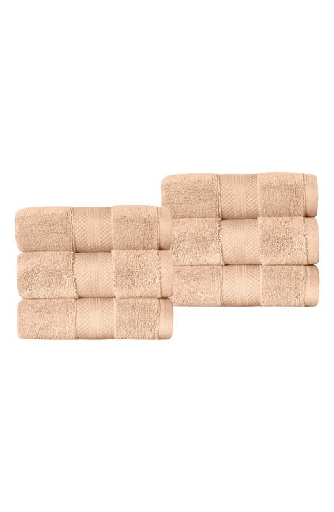 Aria 6-Piece Turkish Cotton Hand Towels