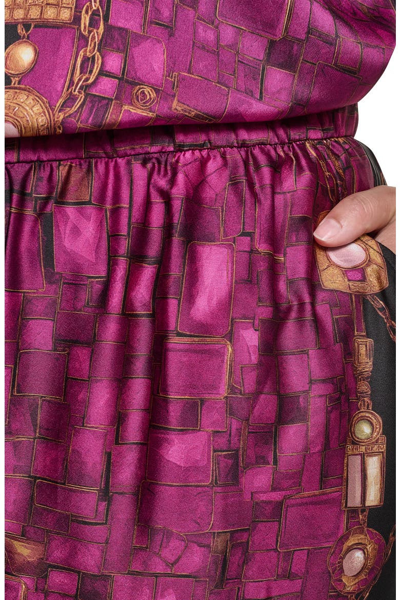 Printed Wide Leg Soft Pants, Alternate, color, CHERRY LACQUER COMBO