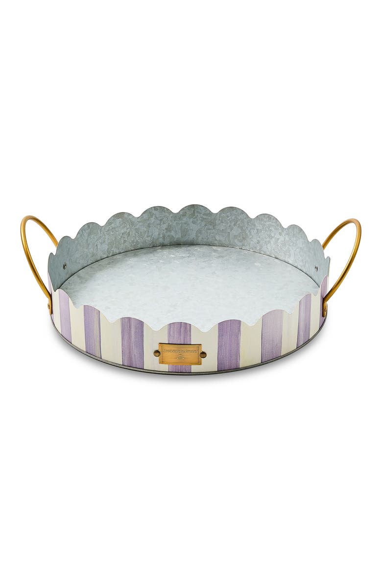 Violet Stripe Set of 2 Serving Trays, Alternate, color, VIOLET