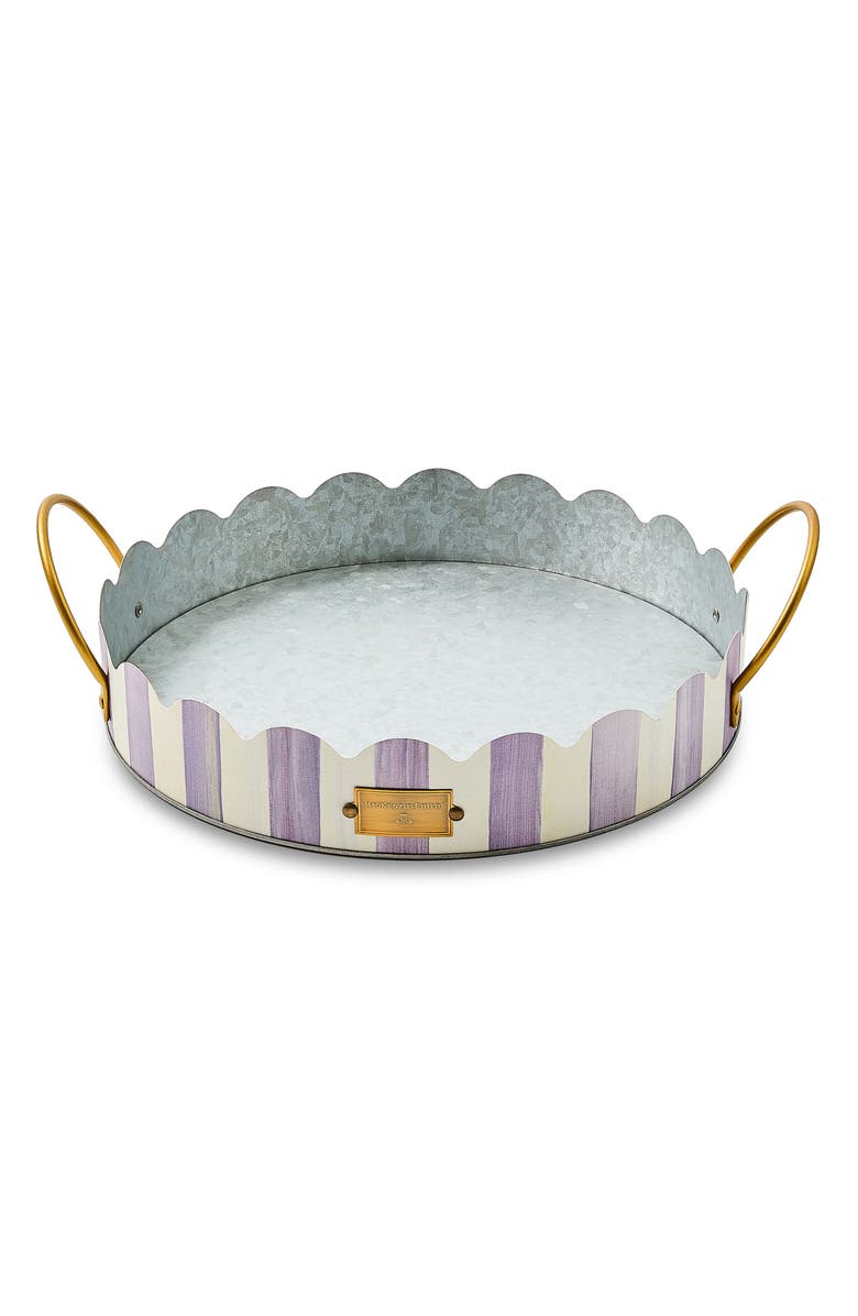 MACKENZIE CHILDS Violet Stripe Set of 2 Serving Trays, Alternate, color, Violet
