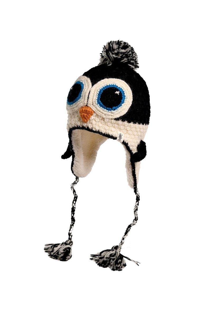 Crochet Penguin Hat, Alternate, color, White