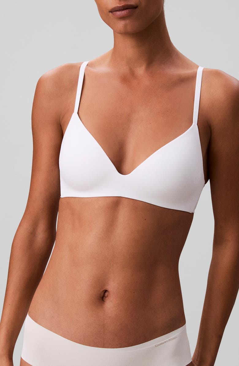 Calvin Klein Wireless T-Shirt Bra, Main, color, White
