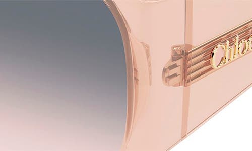 Chloé 60mm Gradient Navigator Sunglasses In Neutral