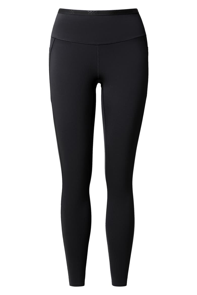 Banded Hi Form Pocket Ankle Leggings, Alternate, color, BLACK