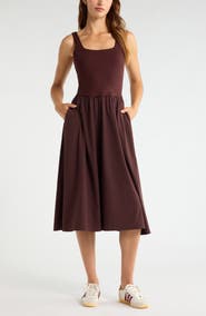Zella Effortless Sleeveless Midi Dress