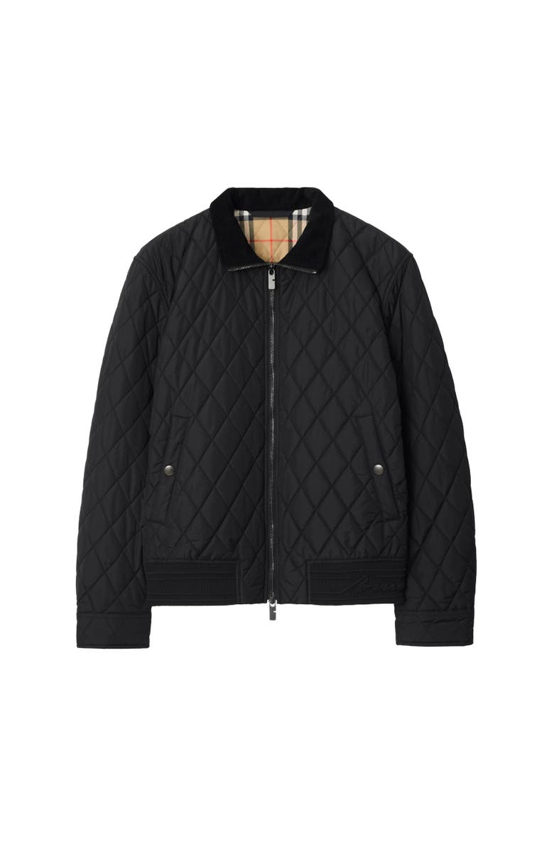 Burberry Quilted Nylon Jacket, Alternate, color, Black