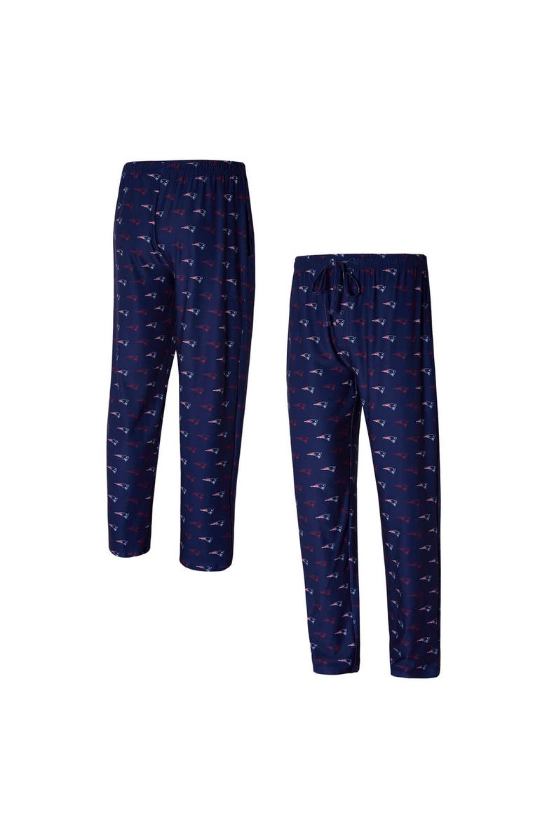 CONCEPTS SPORT Men's Concepts Sport Navy New England Patriots Record Allover Print Knit Pants, Main, color, 