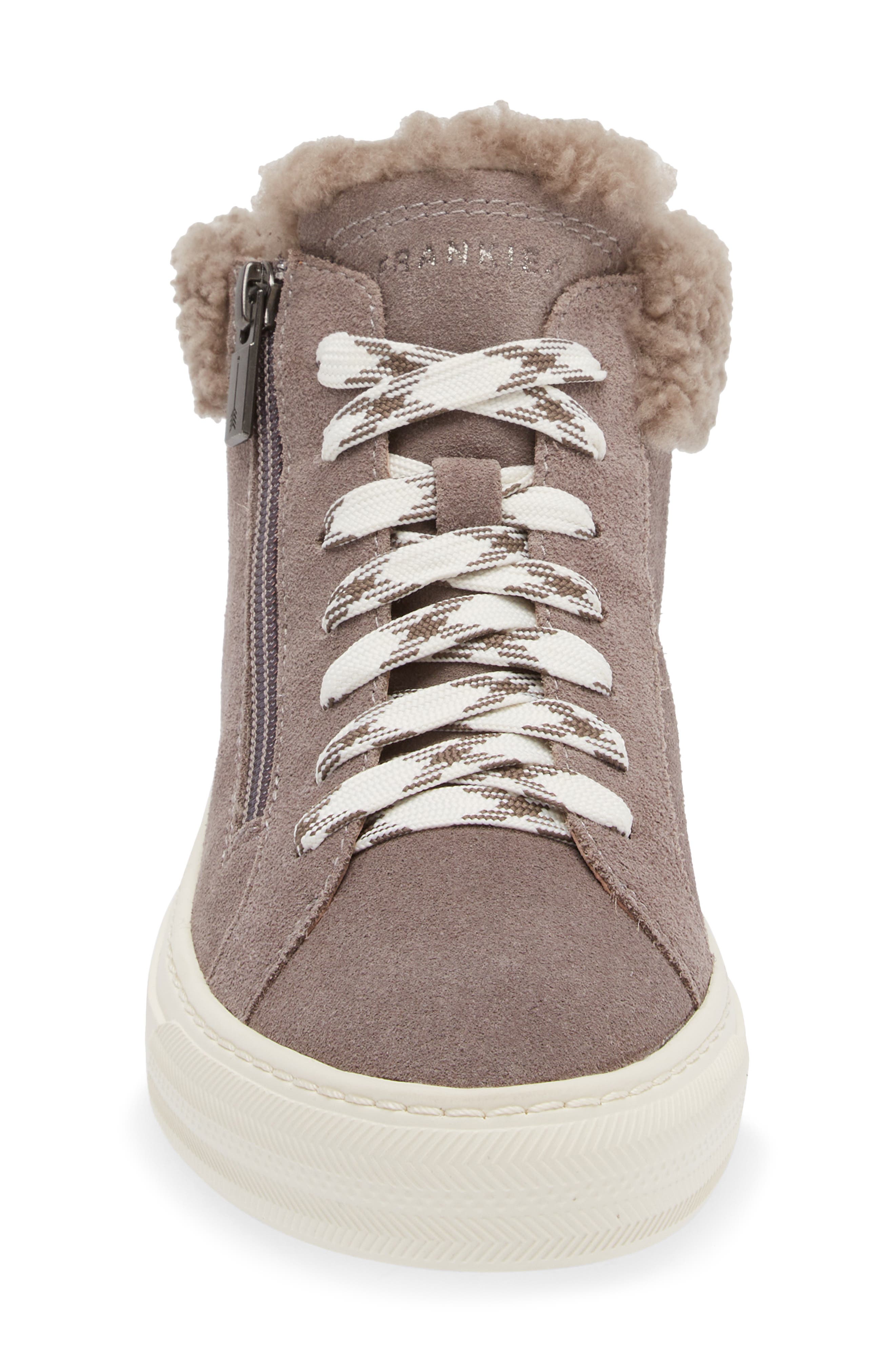 Miles Genuine Shearling Lined Sneaker, Alternate, color, DARK TAUPE
