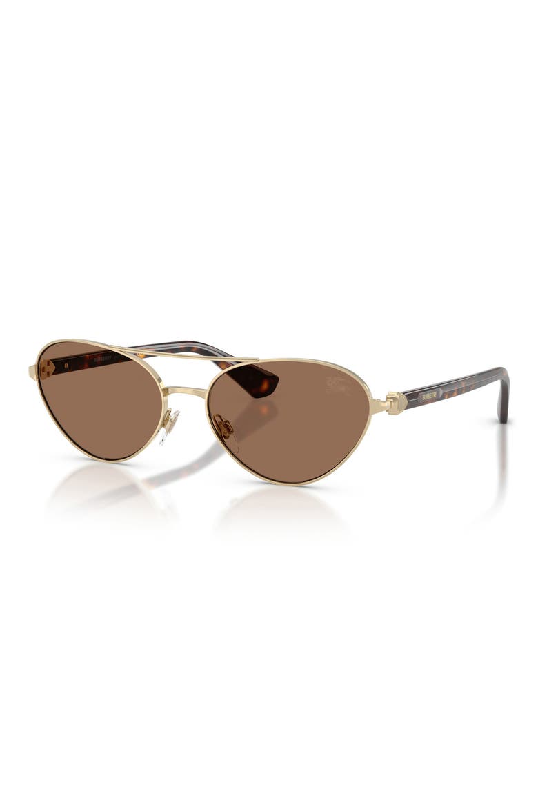 58mm Pilot Sunglasses, Alternate, color, LIGHT GOLD