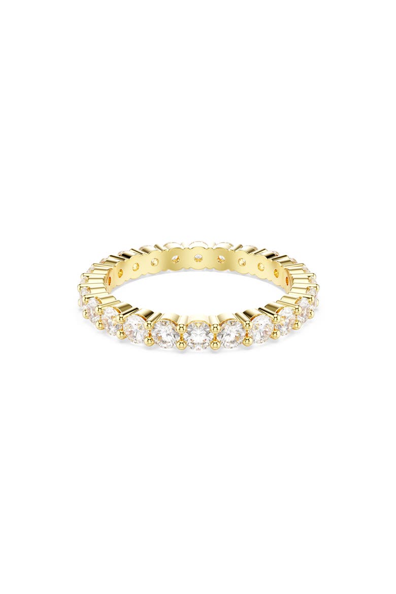Stilla Set of 2 Crystal Solitaire & Band Rings, Alternate, color, WHITE/ GOLD