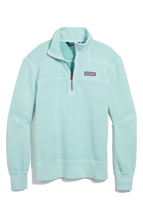 Vineyard Vines Shep Quarter Zip Pullover In Aqua Haze