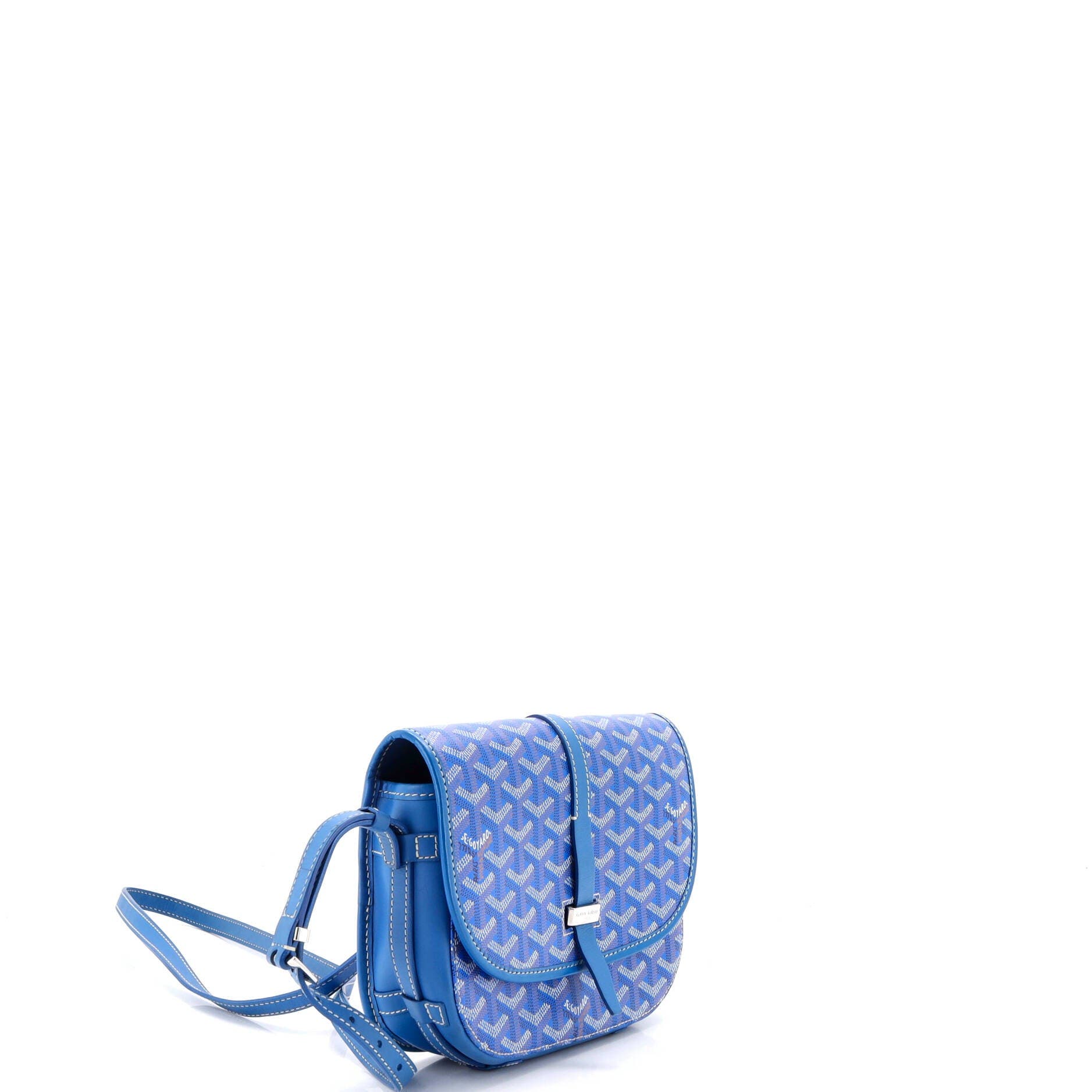 Pre-Owned Goyard Belvedere II Messenger Bag Coated Canvas PM, Alternate, color, Blue