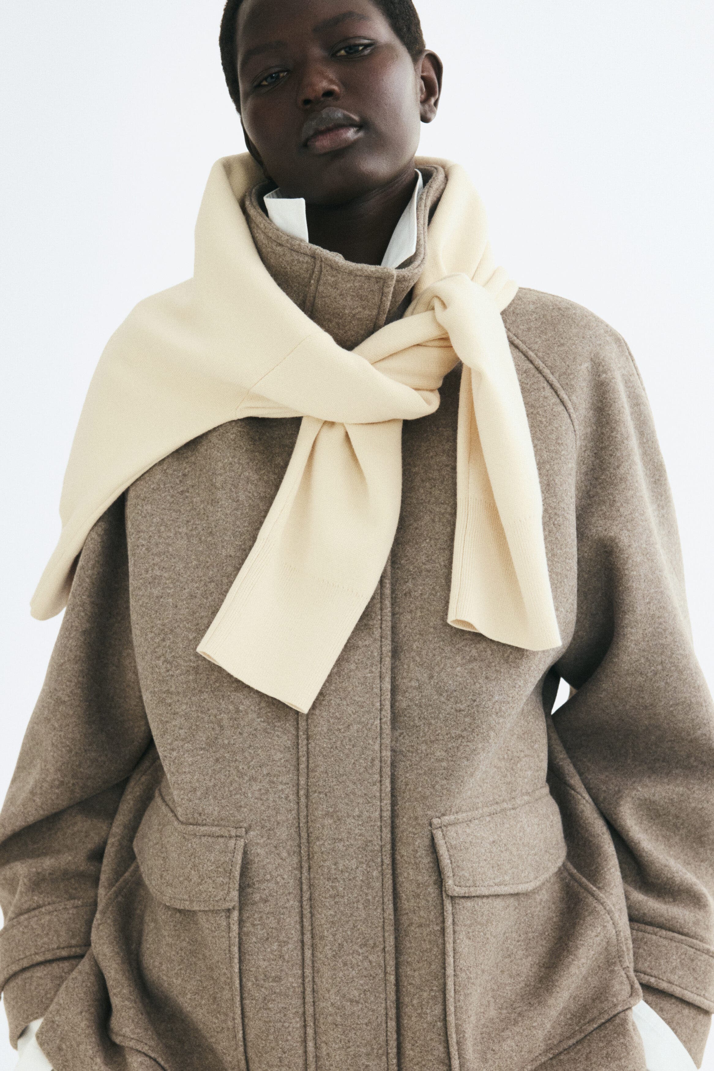 H&M Funnel-collar Coat (Women) | Nordstrom