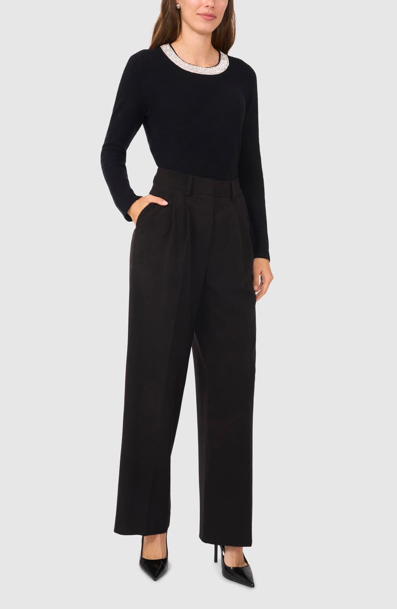 Halogen<sup>®</sup> Rhinestone Neck Sweater, Alternate, color, 