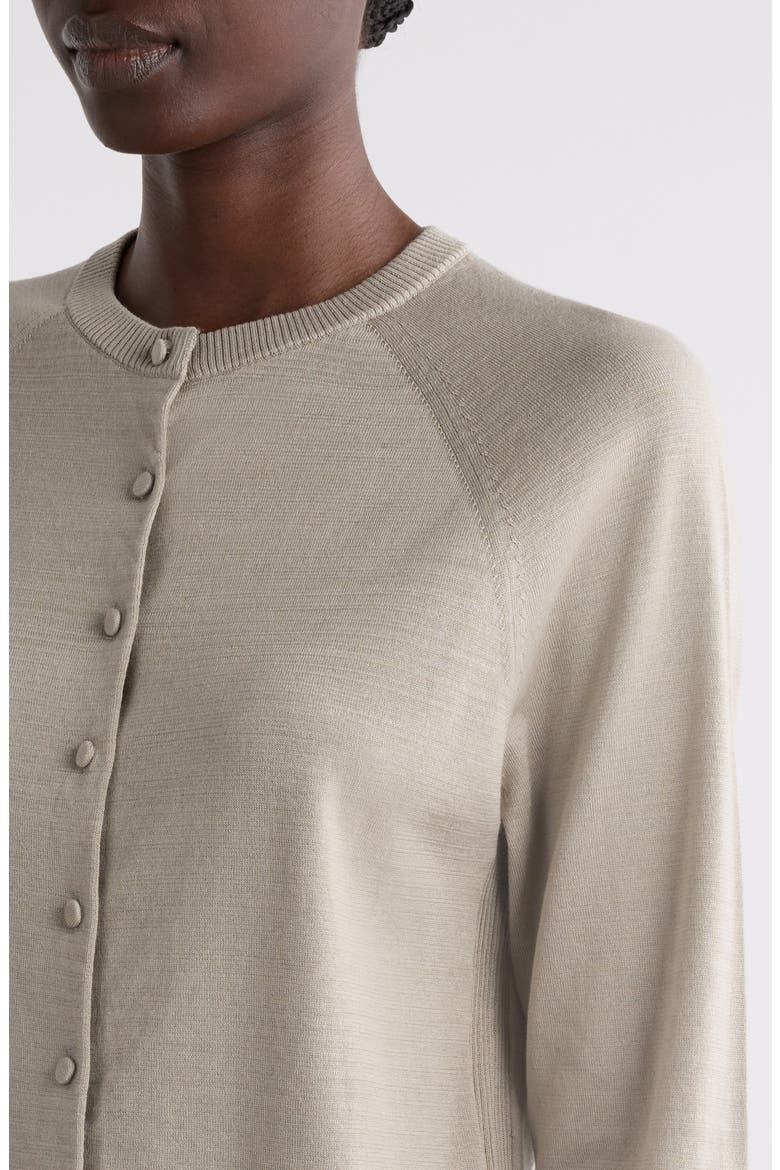 Tobine Cotton Cardigan, Alternate, color, LIGHT GREY