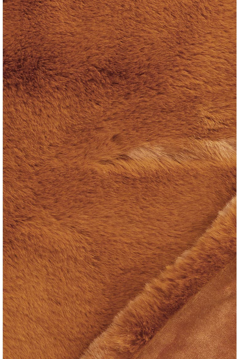 Faux Fur Throw Blanket, Alternate, color, MARIGOLD