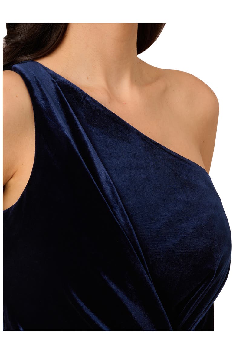 One-Shoulder Velvet Jumpsuit, Alternate, color, MIDNIGHT
