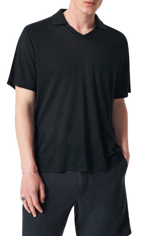 Rag & Bone Johnny Collar Linen Polo