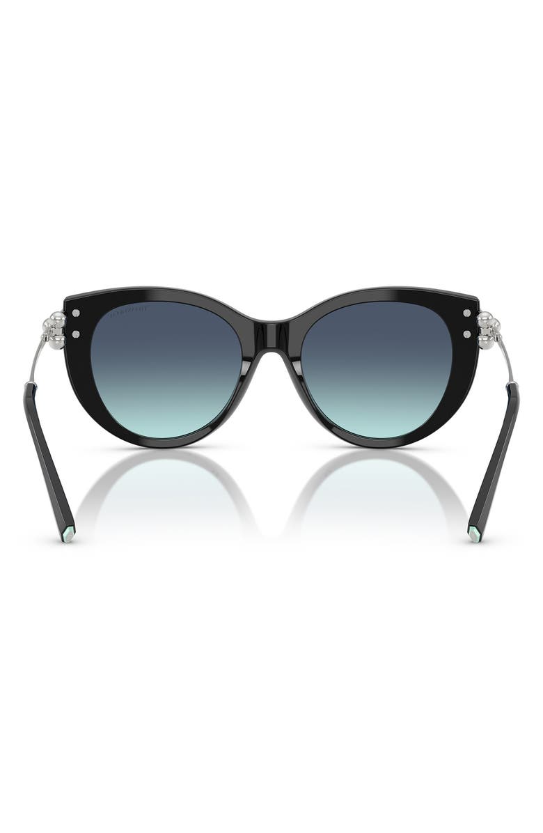 Tiffany & Co. 53mm Gradient Butterfly Sunglasses, Alternate, color, Black / Azure Gradient Blue